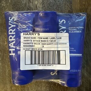 Harry's Exfoliating Face Wash for Men - 5.1 fl oz (3 Pack) | Gentle Facial Skin